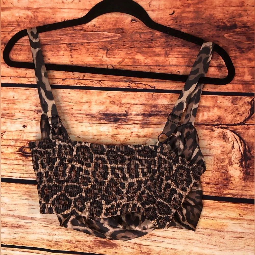VENUS Brown and Black animal print crop top - Picture 11 of 11